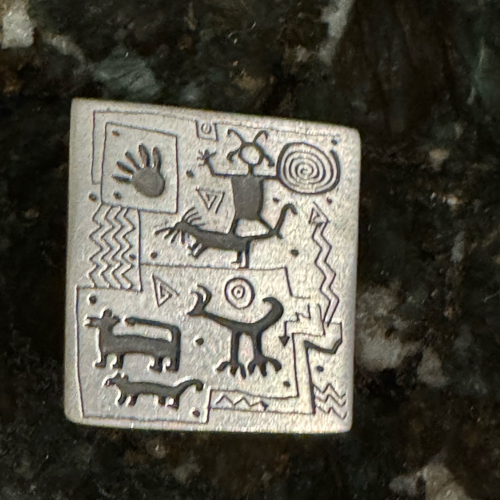 Urban Fetishesβ Tribal 1998 Pewter Petroglyph Pin Brooch